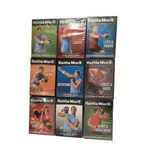 KettleWorx Kettlebell Fitness Exerise Workout DVDs   Lot of 9!